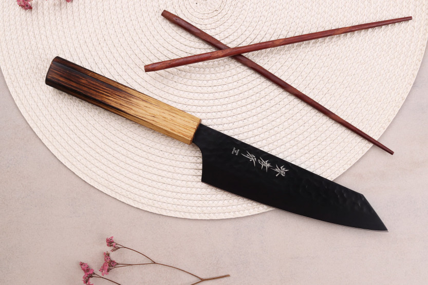 Kiritsuke-messer japanische Santoku 16cm Sakai Takayuki Kurokage Griff aus gebrannter Eiche