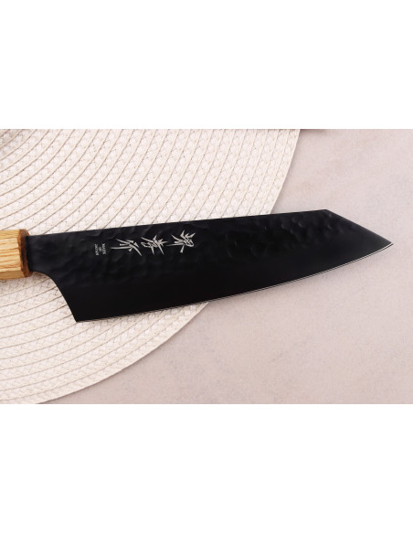 Sakai Takayuki Kurokage 16 cm, Coltello kiritsuke santoku Coltello kiritsuke giapponese con manico in rovere bruciato