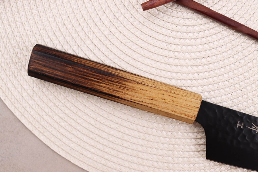Kiritsuke-messer japanische Santoku 16cm Sakai Takayuki Kurokage Griff aus gebrannter Eiche