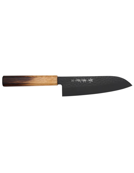 Sakai Takayuki Kurokage 17cm Japanese santoku knife Burnt oak handle