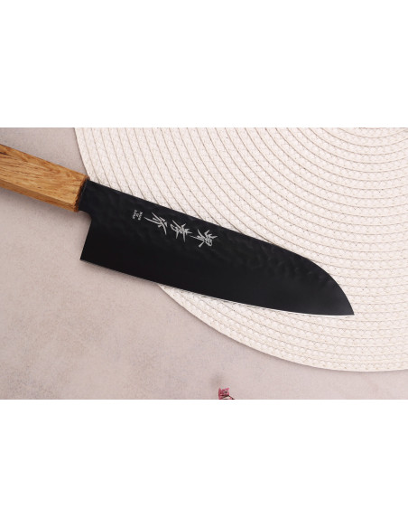 Sakai Takayuki Kurokage 17 cm japansk santokukniv Håndtak i brent eik