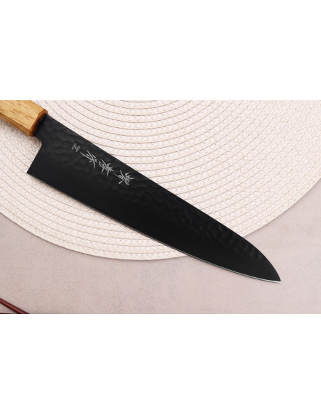 Sakai Takayuki Kurokage VG10 21 cm japansk kokkekniv med håndtag af brændt eg
