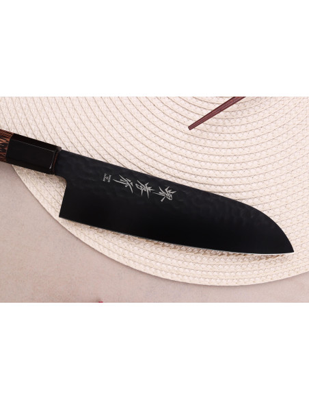 Sakai Takayuki Kurokage VG10 17cm Japanese santoku knife wenge handle