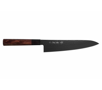 Cuchillo de cocinero japonés Sakai Takayuki Kurokage VG10 21cm con mango de madera de wengué