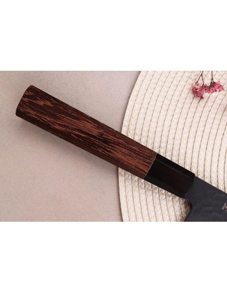 Faca de chef japonesa Sakai Takayuki Kurokage VG10 21cm com cabo em madeira wengué