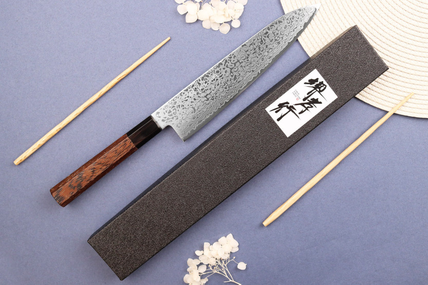 Sakai Takayuki Ginga Damasco 21cm Cuchillo de cocinero japonés