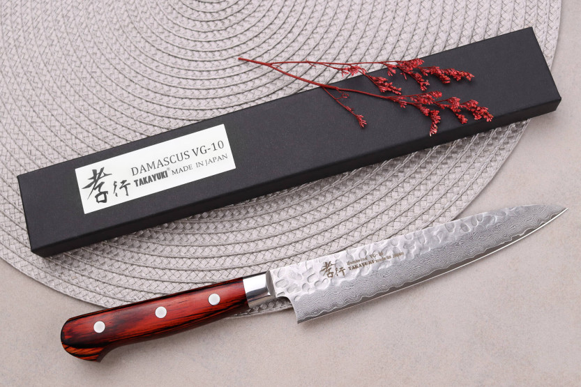 cuchillo universal japonesa Sakai Takayuki Damascus Western 33 hojas 15cm