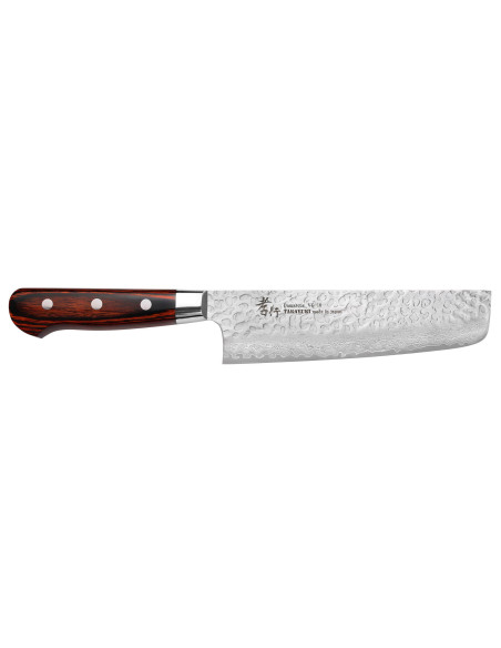 cuchillo nakiri japonés Sakai Takayuki Damascus Western 33 capas 16cm