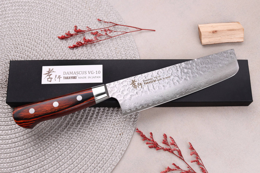 faca nakiri japonesa Sakai Takayuki Damascus Western 33 camadas 16cm