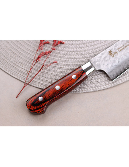 Sakai Takayuki Damascus Western 33-laags 18cm Japans santoku mes