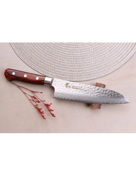 Sakai Takayuki Damaskus Western 33-lags 18 cm japansk santokukniv