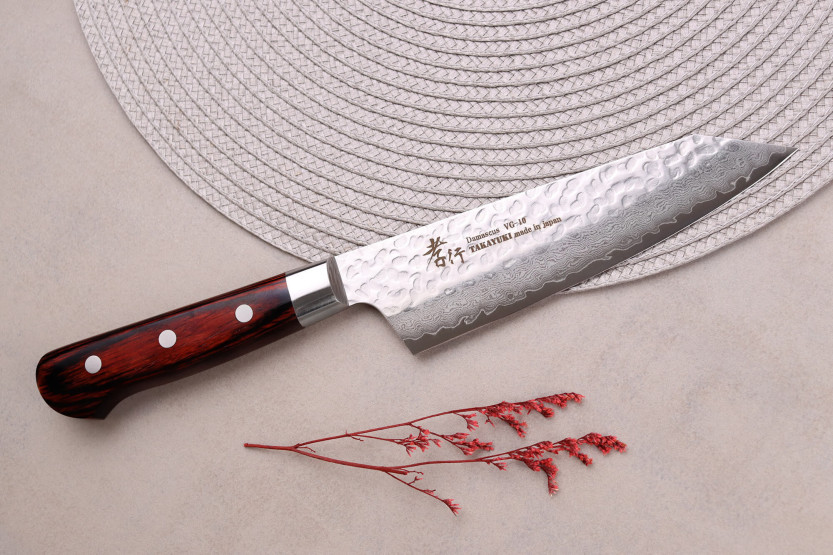 faca santoku japonesa Sakai Takayuki Damascus Western 33 camadas 16cm faca santoku kiritsuke