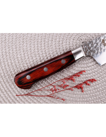Sakai Takayuki Damaskus Western 33-lags 16 cm santokukniv kiritsuke japansk santokukniv