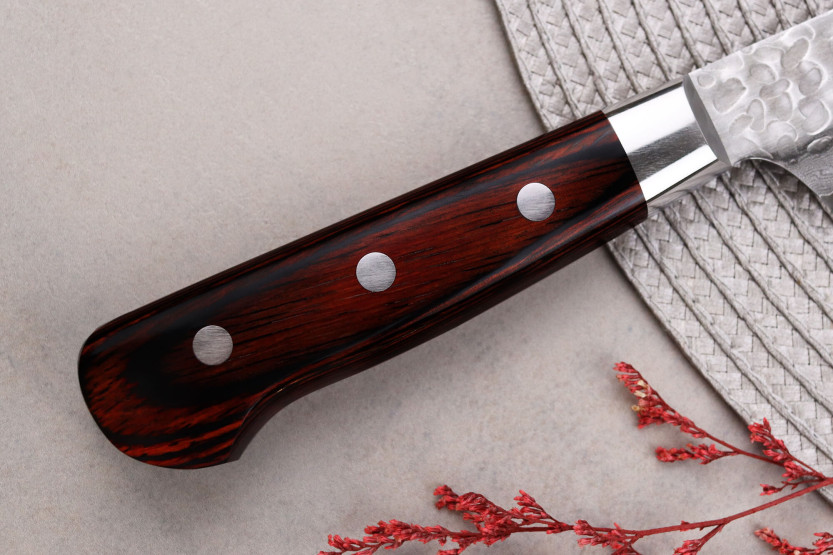 Cuchillo japonés kiritsuke yanagiba 27cm Sakai Takayuki Damascus Western 33-ply