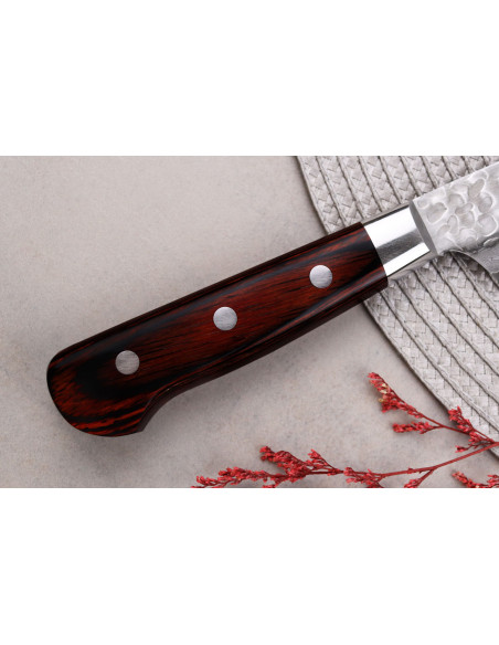 Cuchillo japonés kiritsuke yanagiba 27cm Sakai Takayuki Damascus Western 33-ply