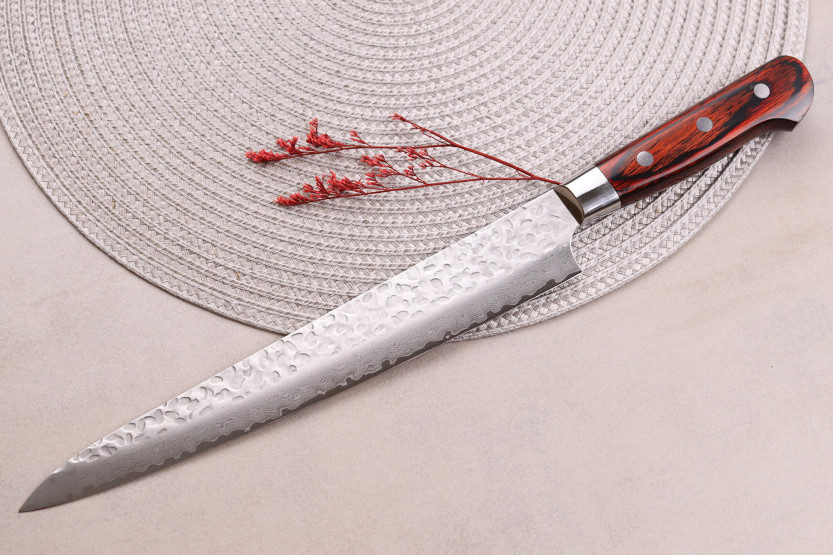 Sakai Takayuki Damascus Western 33-layer 24cm Japanese sujihiki knife