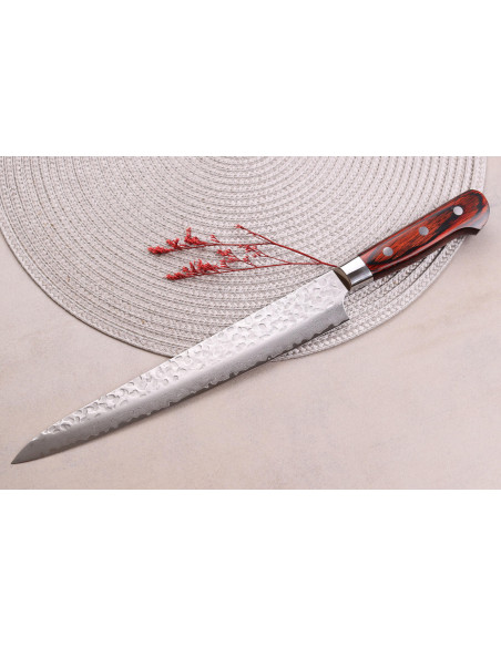 Japanisches Sujihiki-Messer 24cm Sakai Takayuki Damascus Western 33 Schichten