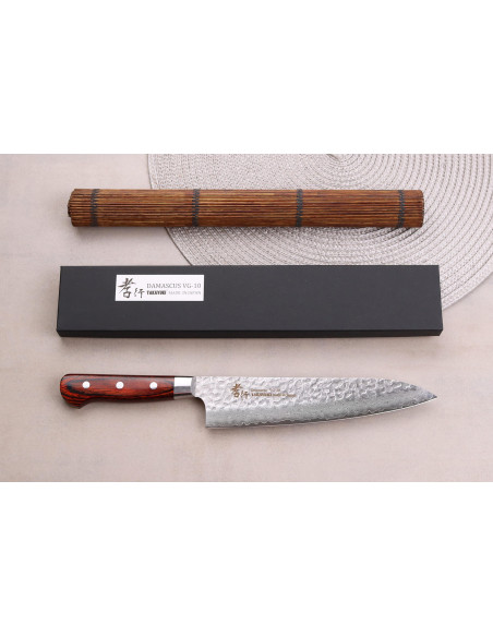 Coltello da cuoco giapponese Sakai Takayuki Damascus Western 33 strati 21 cm