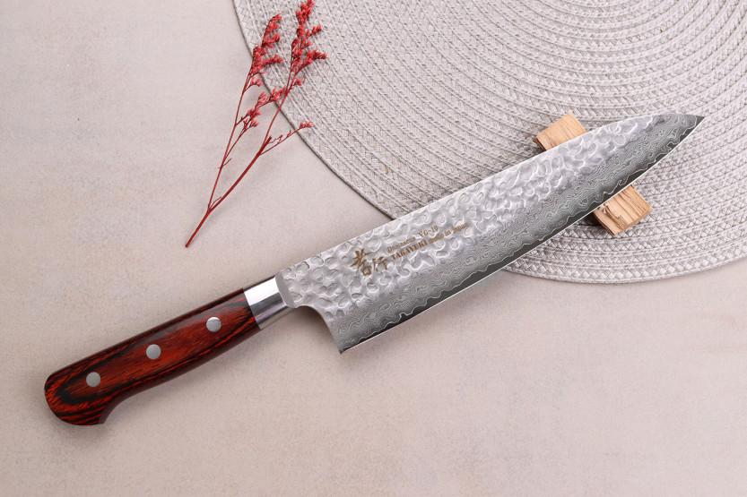 Coltello da cuoco giapponese Sakai Takayuki Damasco occidentale a 33 strati da 21 cm