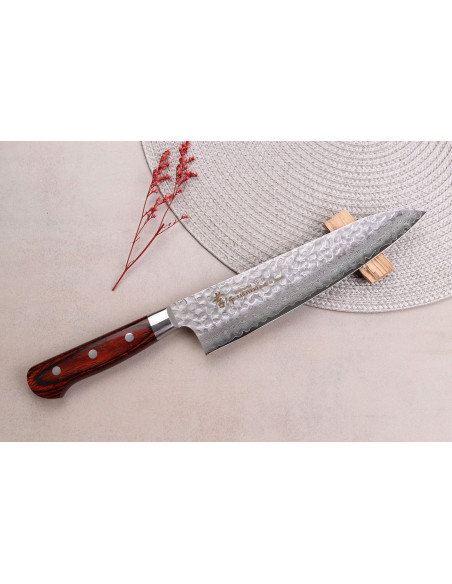 Coltello da cuoco giapponese Sakai Takayuki Damasco occidentale a 33 strati da 21 cm