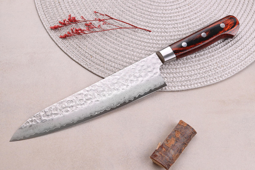 Faca de cozinha japonesa Sakai Takayuki Damascus Western de 33 folhas e 21 cm