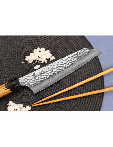Coltello kiritsuke 19cm giapponese Sakai Takayuki Kashi Urushi VG10 damas
