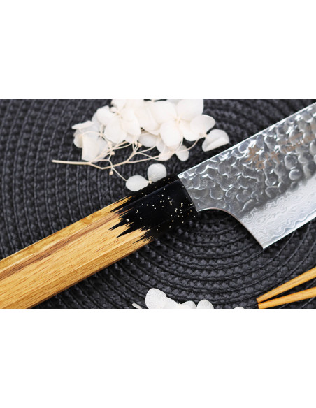 Coltello kiritsuke 19cm giapponese Sakai Takayuki Kashi Urushi VG10 damas