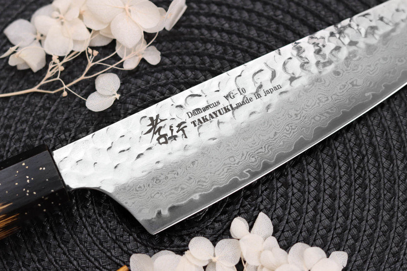 faca santoku kiritsuke 16cm japonês Sakai Takayuki Kashi Urushi VG10 damas