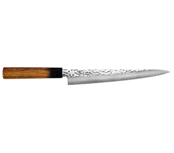 Couteau sujihiki 24cm japonais Sakai Takayuki Kashi Urushi VG10 damas