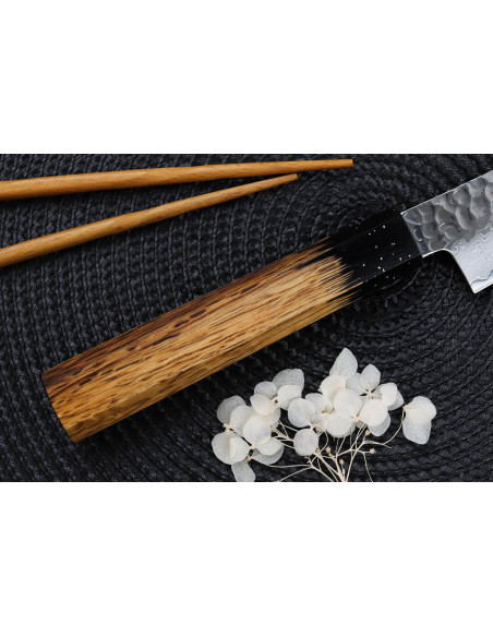 Couteau sujihiki 24cm japonais Sakai Takayuki Kashi Urushi VG10 damas