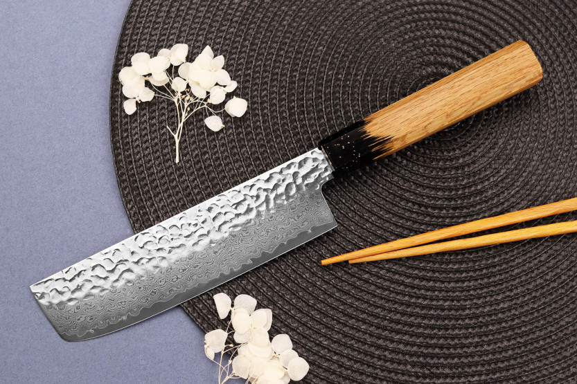 nakiri-kniv 16 cm Japonese Sakai Takayuki Kashi Urushi VG10 damas