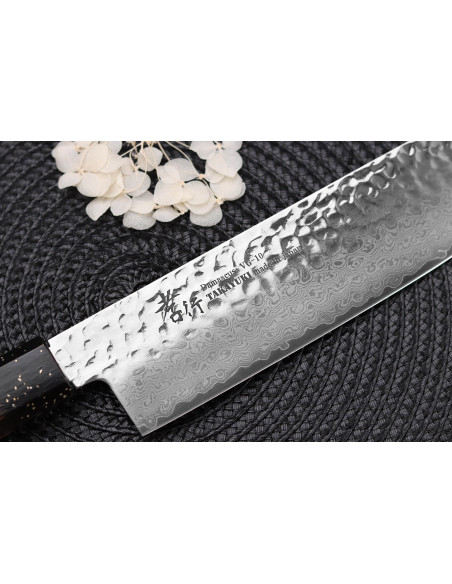 nakiri-kniv 16 cm japansk Sakai Takayuki Kashi Urushi VG10 damas