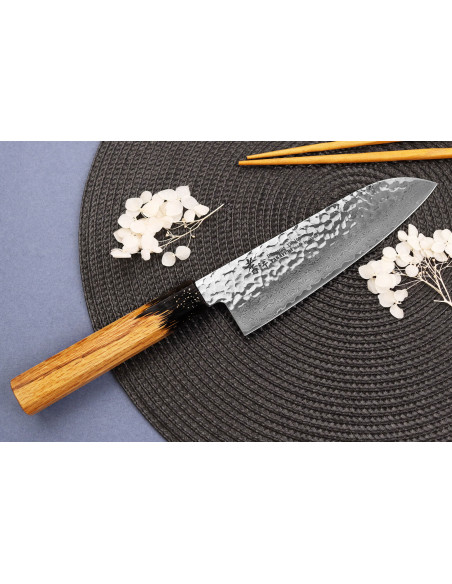 Santoku veitsi 17cm japonais Sakai Takayuki Kashi Urushi VG10 damas Sakai Takayuki Kashi Urushi VG10 damas