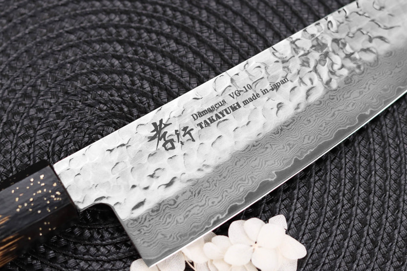 coltello santoku 17cm japonais Sakai Takayuki Kashi Urushi VG10 damas