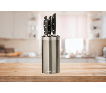 Arcos universeel leeg blok in verchroomd staal, ronde binnenkant in polypropyleen vezels 2