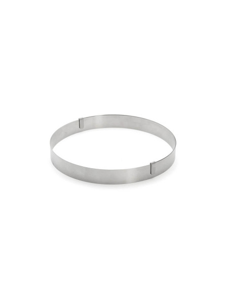 Ausziehbarer Teigring De Buyer aus Edelstahl Höhe 3cm - 18 bis 36cm