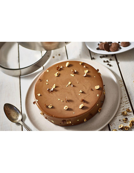 Aro de postre extensible de acero inoxidable De Buyer, altura 3 cm - de 18 a 36 cm