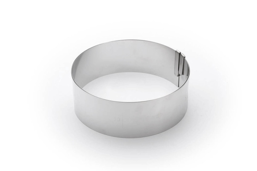 Anel de sobremesa extensível em aço inoxidável De Buyer, altura 6,5cm - 18 a 36cm