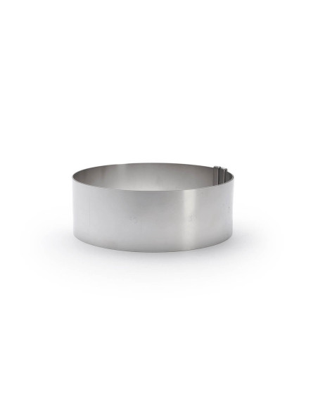 Aro de postre extensible de acero inoxidable De Buyer, altura 6,5 cm - de 18 a 36 cm