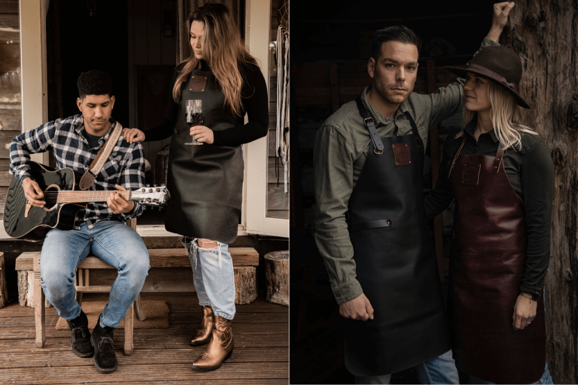 Witloft Buffalo Collection kjøkkenforkle i kunstskinn