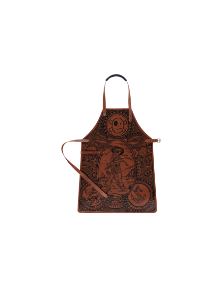 Witloft Buccanian Girl limited edition handmade leather kitchen apron