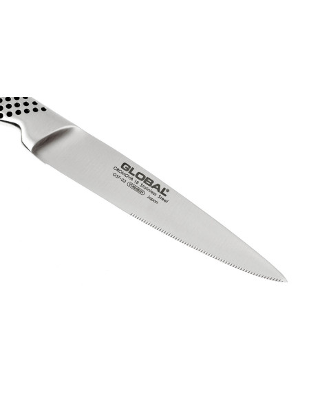 Global GSF4023 Steakmesserset mit 4 japanischen Steakmessern mit Wellenschliff 11cm