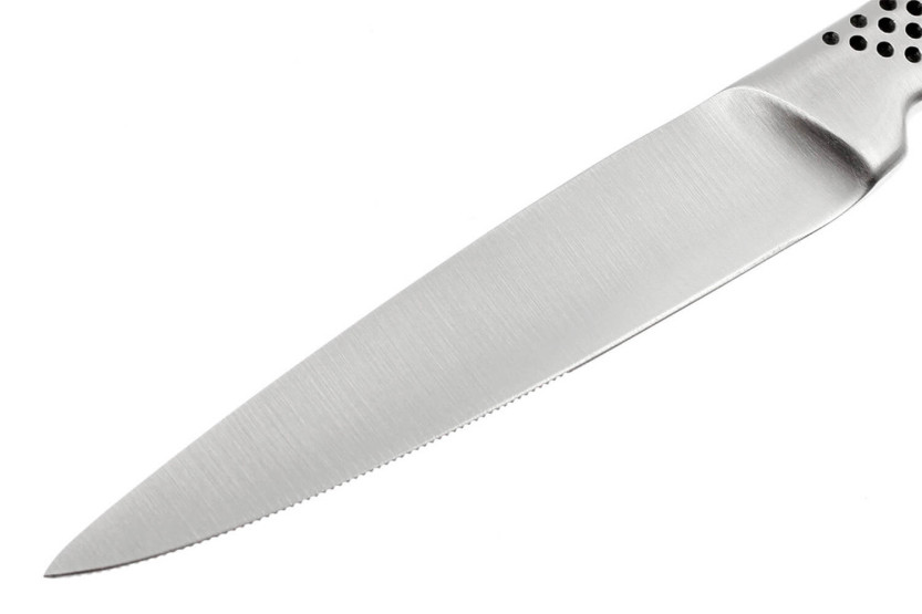 Global GSF4023 Steakmesserset mit 4 japanischen Steakmessern mit Wellenschliff 11cm
