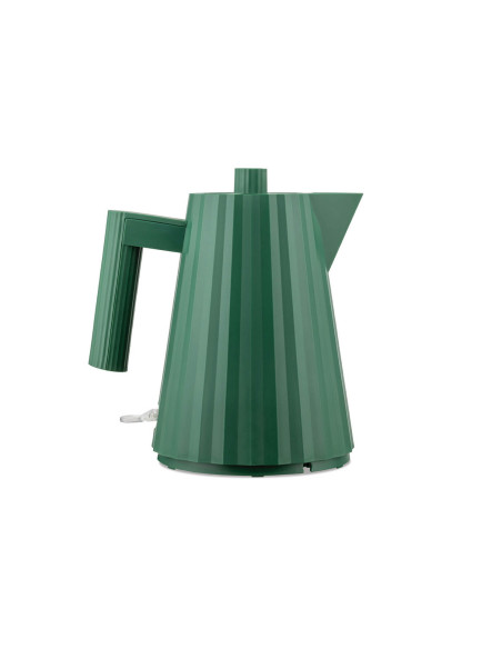 Hervidor eléctrico verde Alessi Plissé diseñado por Michele De Lucchi