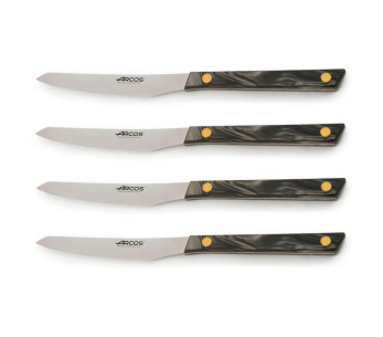 Arcos Flysch Steakmesser Set bestehend aus 4 Steakmessern mit Wellenschliff 11cm