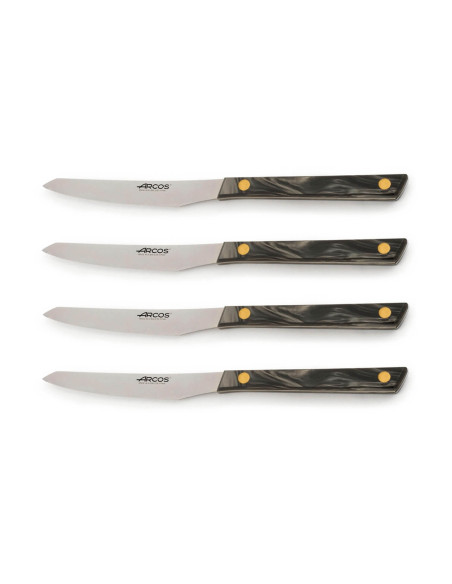 Conjunto de 4 facas para bifes Arcos Flysch com lâmina serrilhada de 11 cm