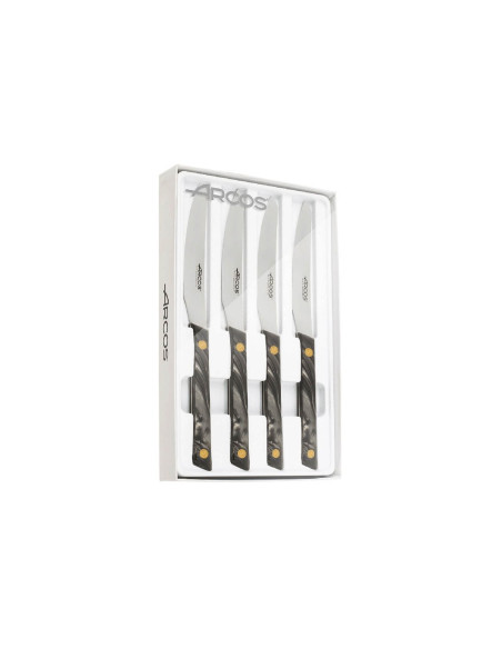 Set van 4 Arcos Flysch steakmessen 11cm gekarteld lemmet