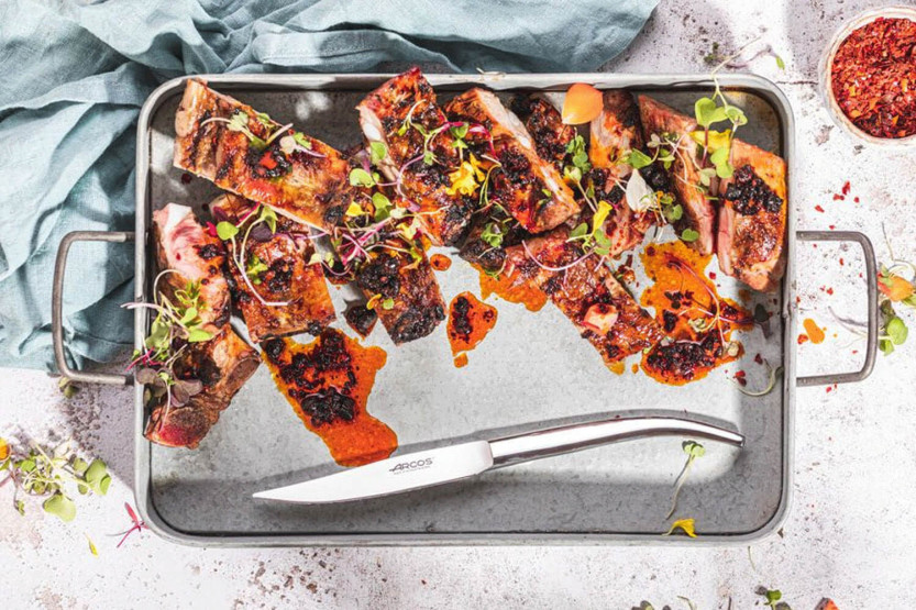 Arcos The Origin gesmeed volledig roestvrijstalen steakmes 11cm glad lemmet