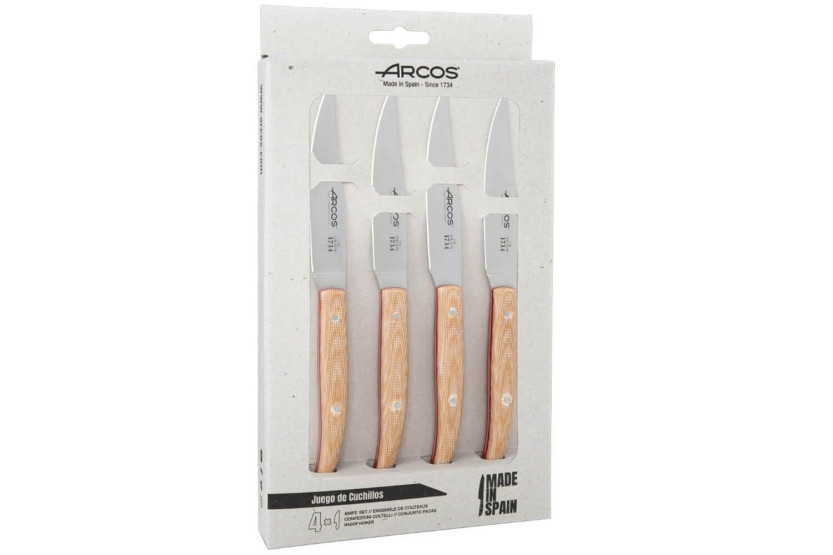 Arcos The Origin Steakmesserset 4 tlg . Griff Micarta beige