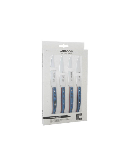 Set van 4 Arcos The Origin steakmessen blauw micarta handvat